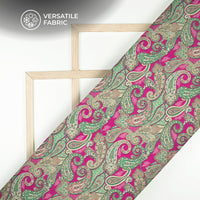 Royal Paisley Digital Print Viscose Muslin Fabric