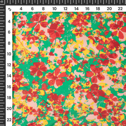 Spring Blossom Digital Print Viscose Muslin Fabric