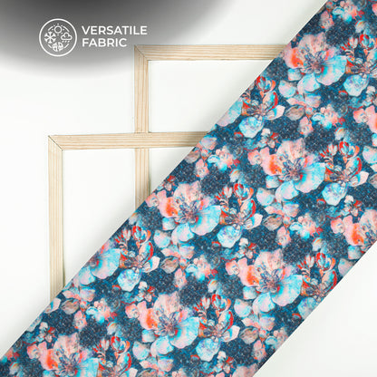 Tropical Bloom Digital Print Viscose Muslin Fabric