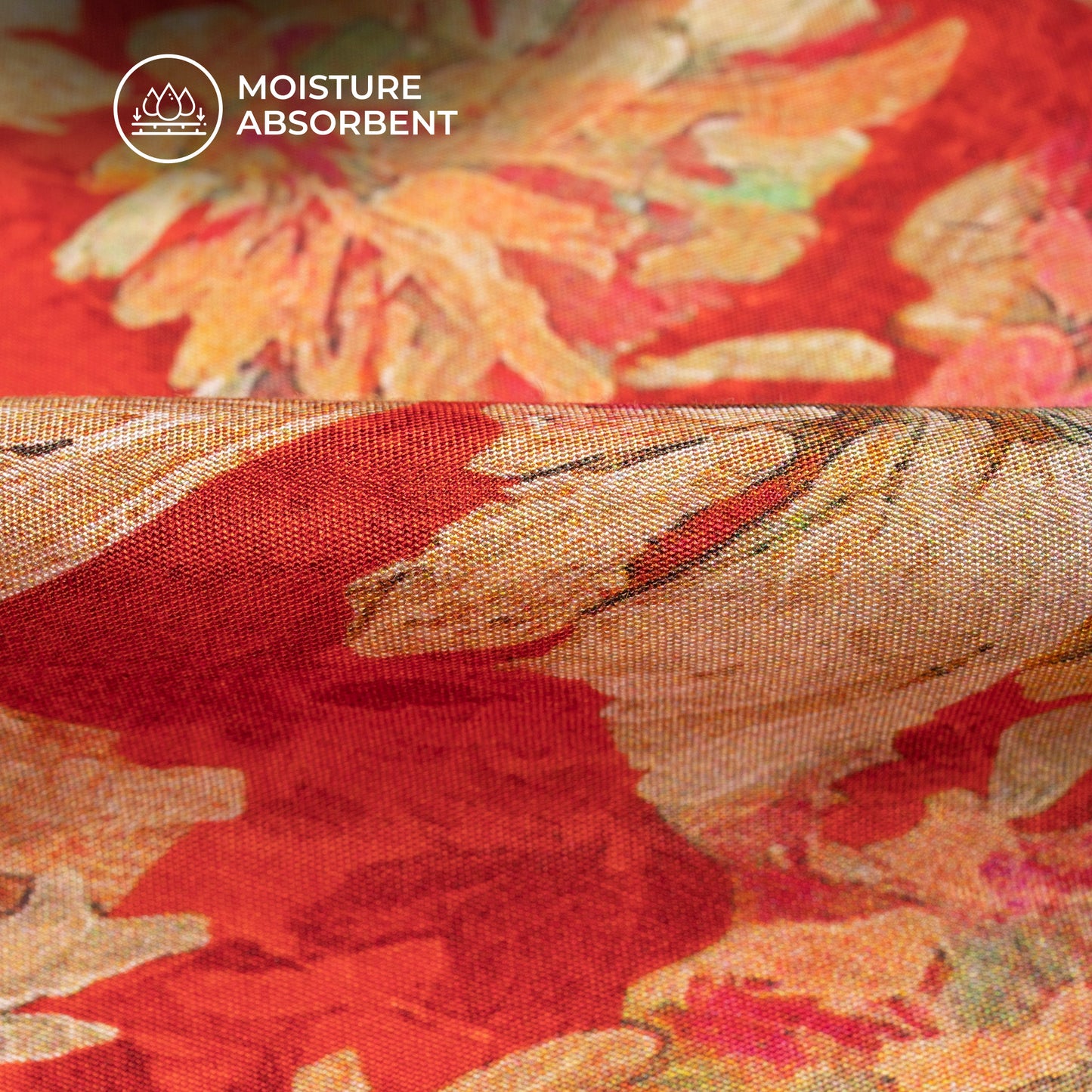Graceful Floral Digital Print Viscose Muslin Fabric