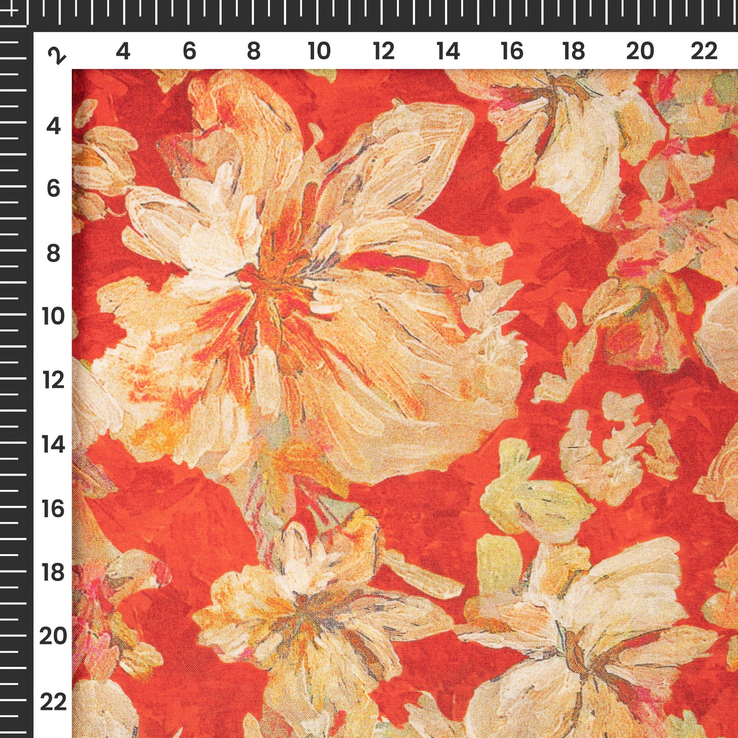Graceful Floral Digital Print Viscose Muslin Fabric