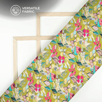 Natural's Whisper: Leaf Digital Print Viscose Muslin Fabric