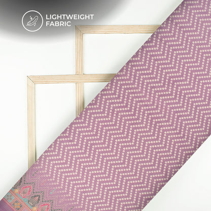 Trendy Chevron Bandhanii Digital Print Kota Doria Fabric