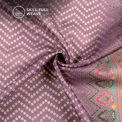 Trendy Chevron Bandhanii Digital Print Kota Doria Fabric