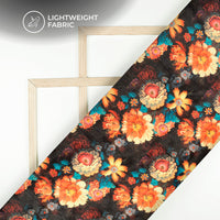 Antique Floral Digital Print Kota Doria Fabric