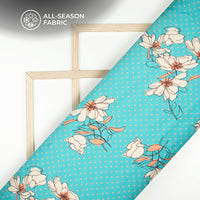 Glamorous Abstract Floral Digital Print Chiffon Satin Fabric