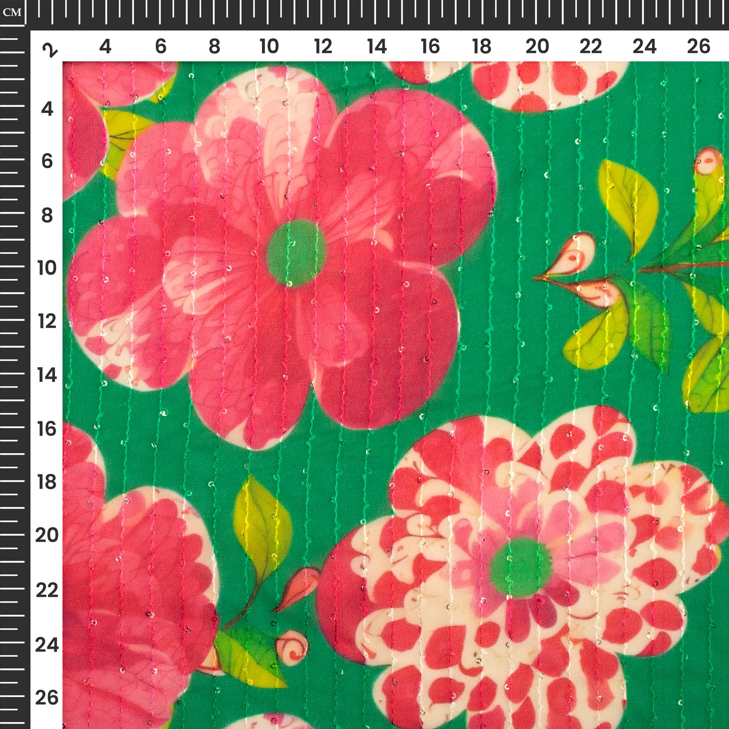 Bestselling Floral Digital Print Premium Sequins Georgette Fabric