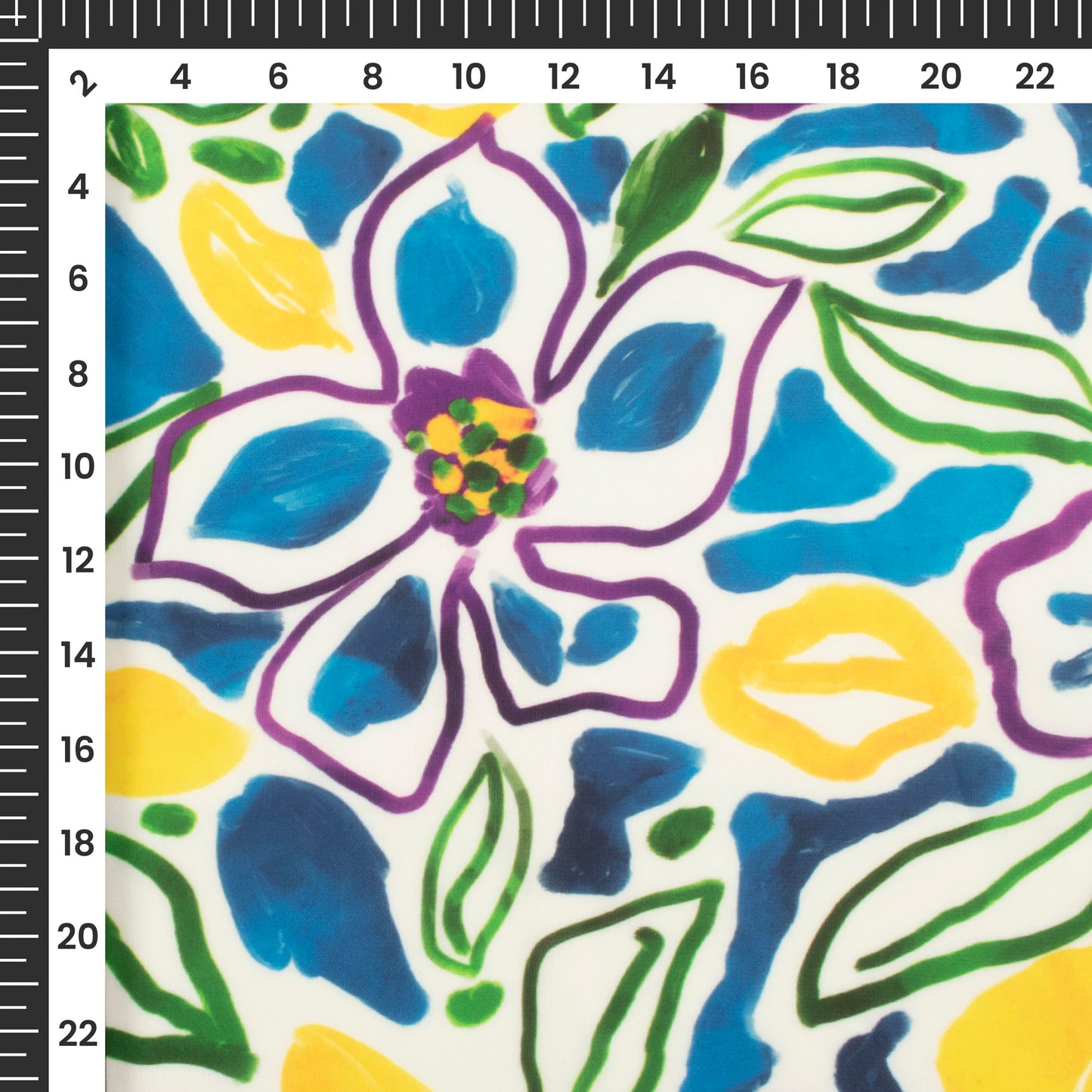 Floral Finesse: Digital Print Imported Satin Fabric