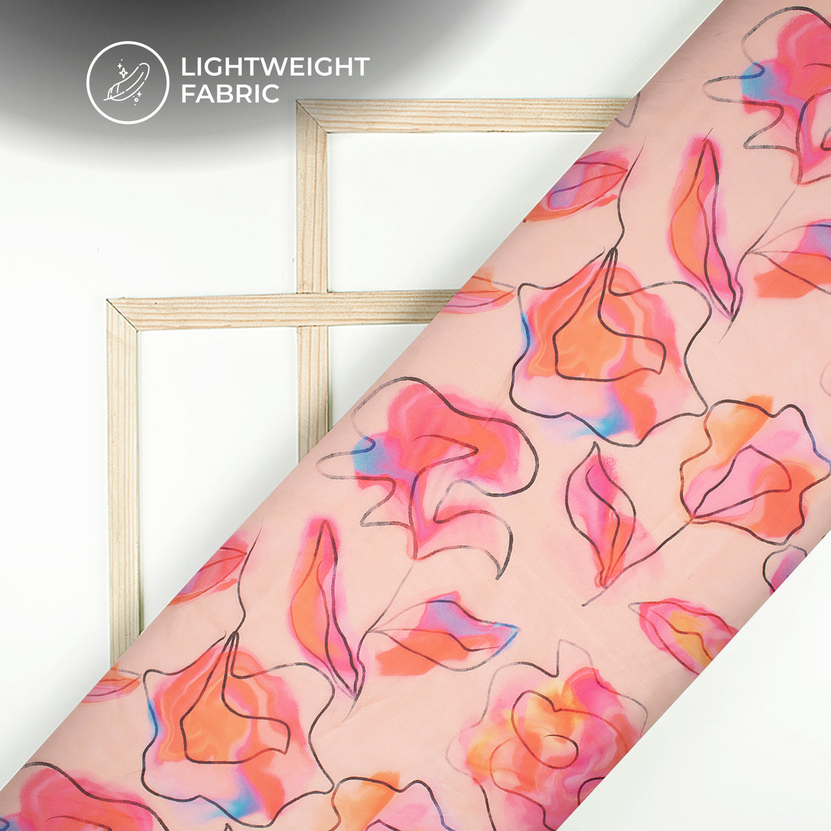 Catchy Floral: Enrapturing Digital Print Organza Satin Fabric