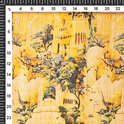 Enchanted Elegance: Silky Smooth Digital Print Art Tusser Silk Fabric