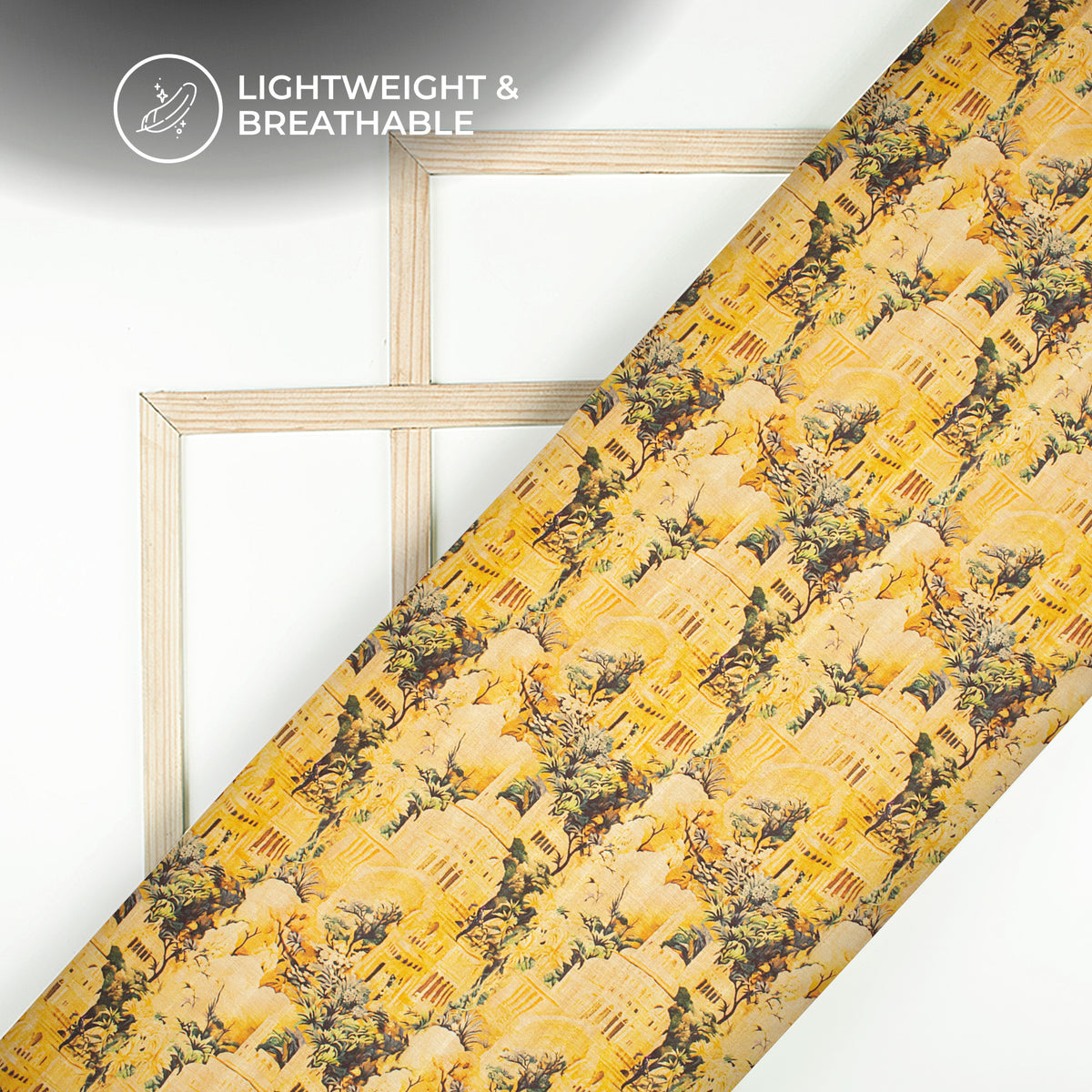 Enchanted Elegance: Silky Smooth Digital Print Art Tusser Silk Fabric