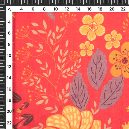 Cozy And Comfort: Floral Digital Print Pure Cotton Mulmul Fabric