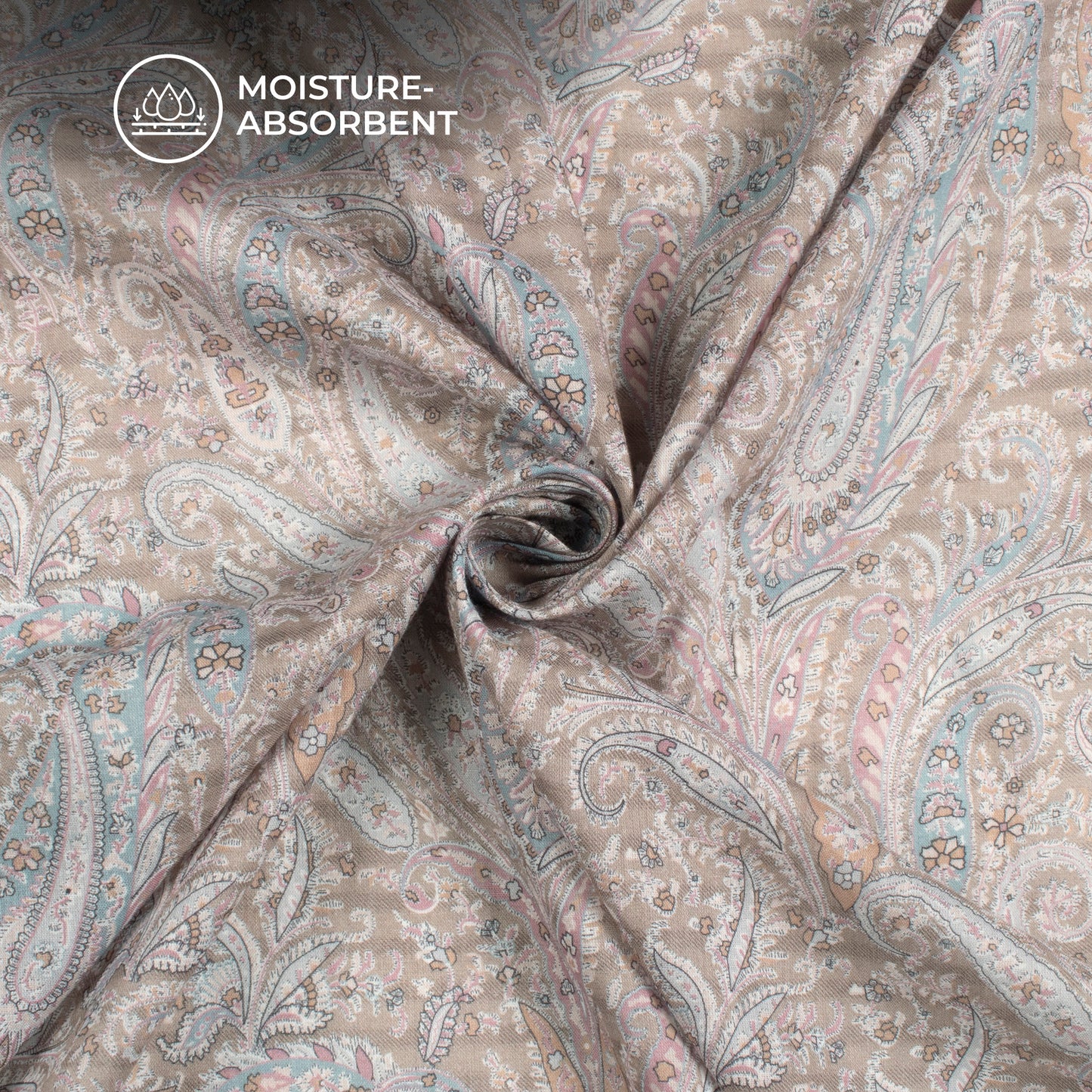 Paisley Paradise: Soft Digital Print Pure Cotton Mulmul Fabric