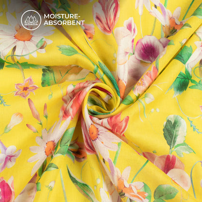 Supreme Comfort: Luxurious Digital Print Pure Cotton Mulmul Fabric