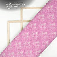 Pure Serenity: Purple Paisley Digital Print Pure Cotton Mulmul Fabric