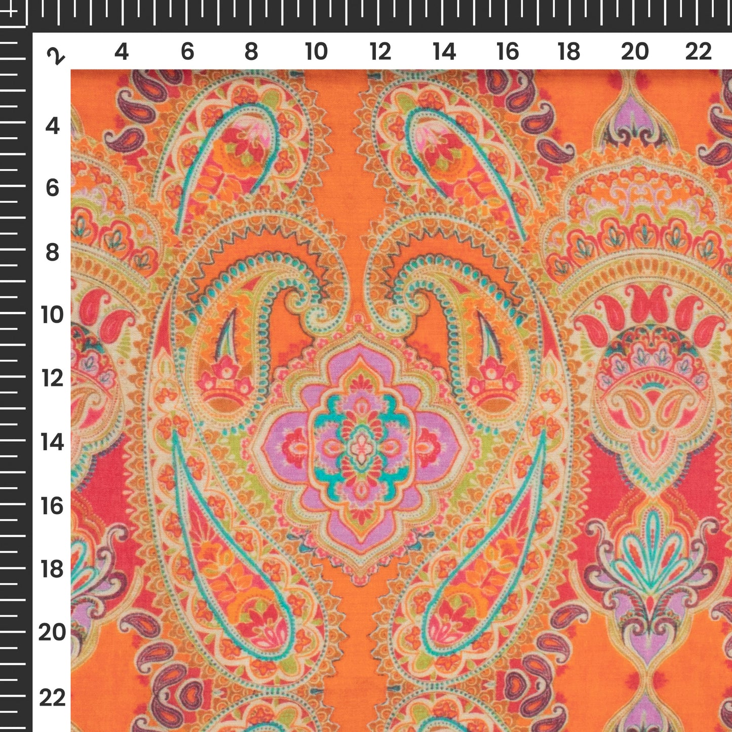 Gentle Chic: Charming Paisley Digital Print Pure Cotton Mulmul Fabric