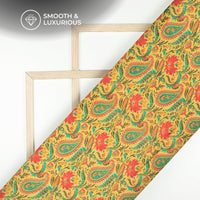 Pure Elegance: Paisley Digital Print Viscose Gaji Silk Fabric