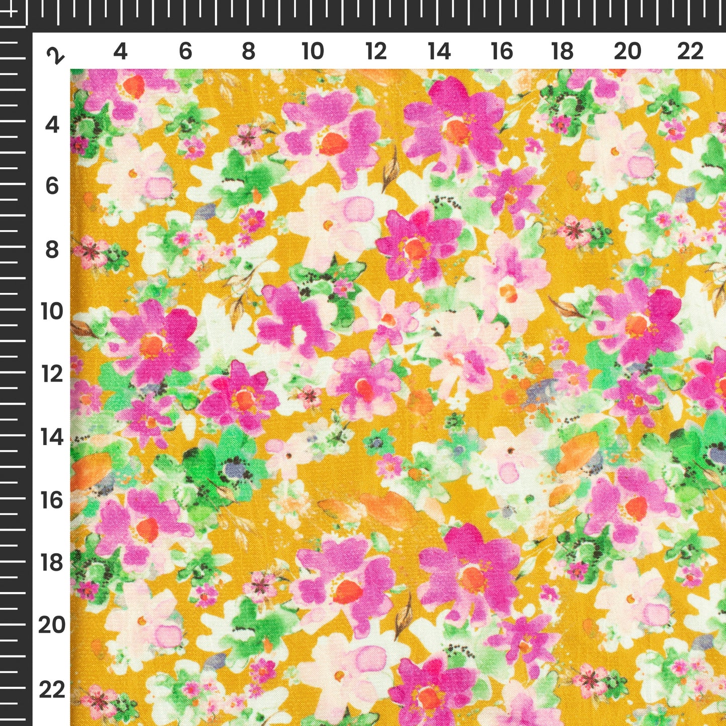 Petals Perfection: Floral Digital Print Viscose Gaji Silk Fabric