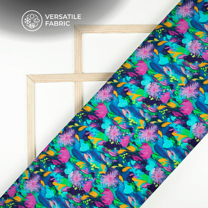 Exquisite Bloom: Magnificent Digital Print Viscose Muslin Fabric
