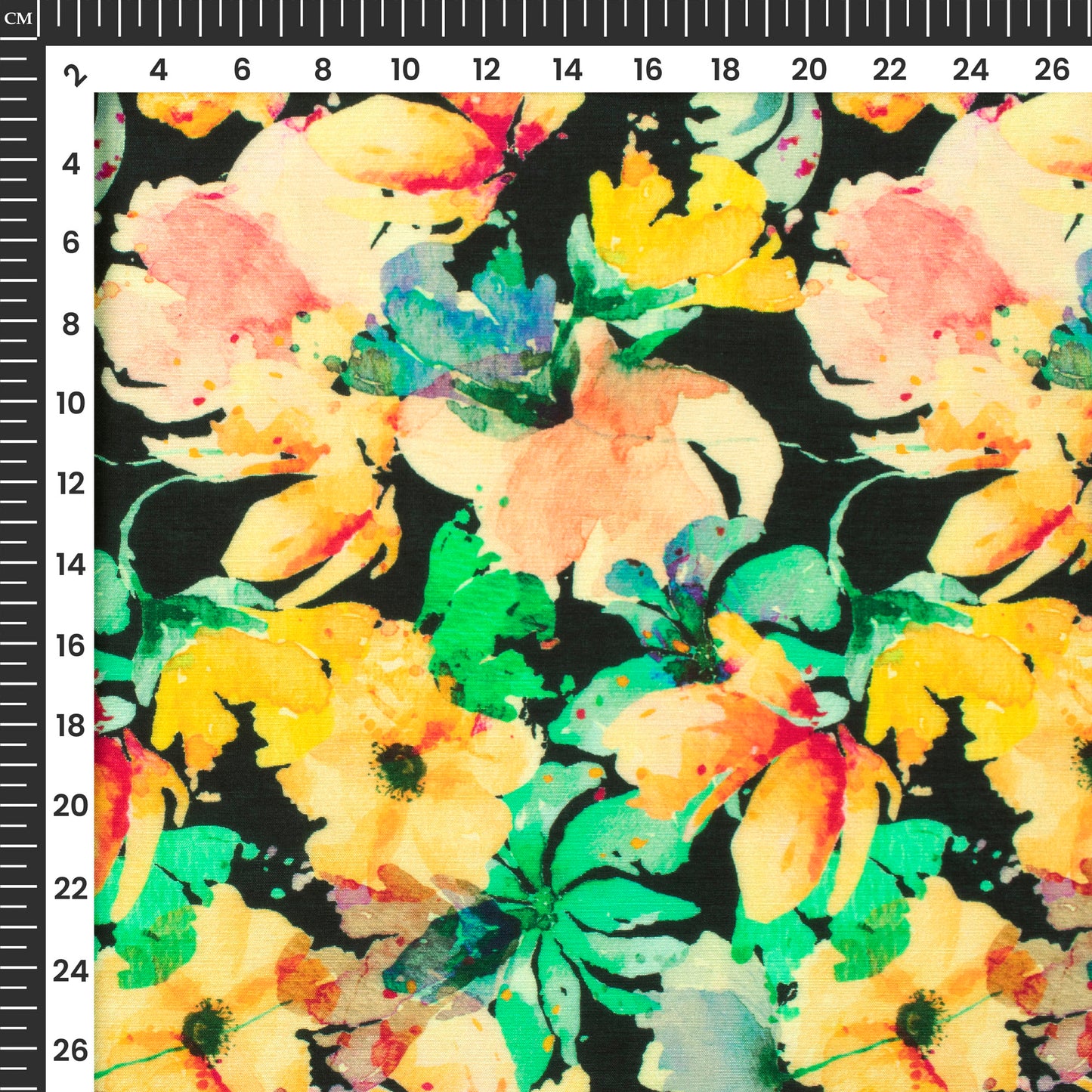 Dazzling Floral: Trendy Digital Print Viscose Muslin Fabric