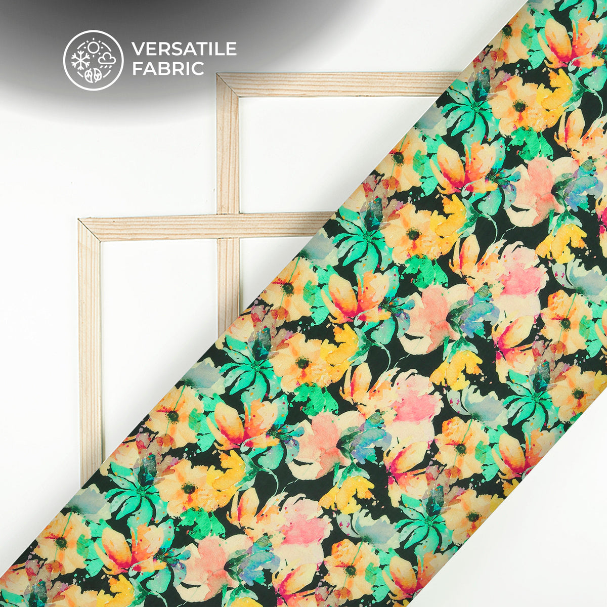 Dazzling Floral: Trendy Digital Print Viscose Muslin Fabric