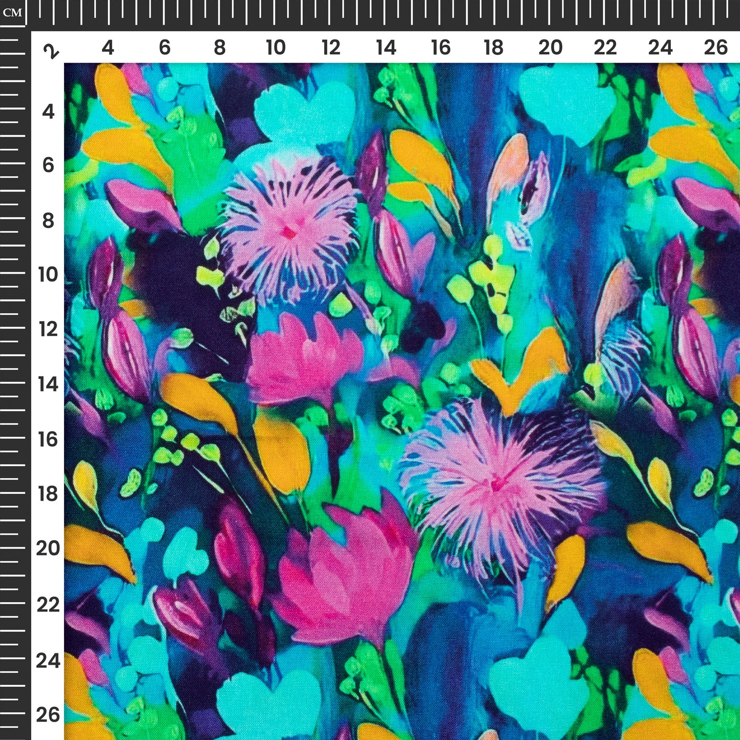 Exquisite Bloom: Magnificent Digital Print Viscose Rayon Fabric (Width 58 Inches)