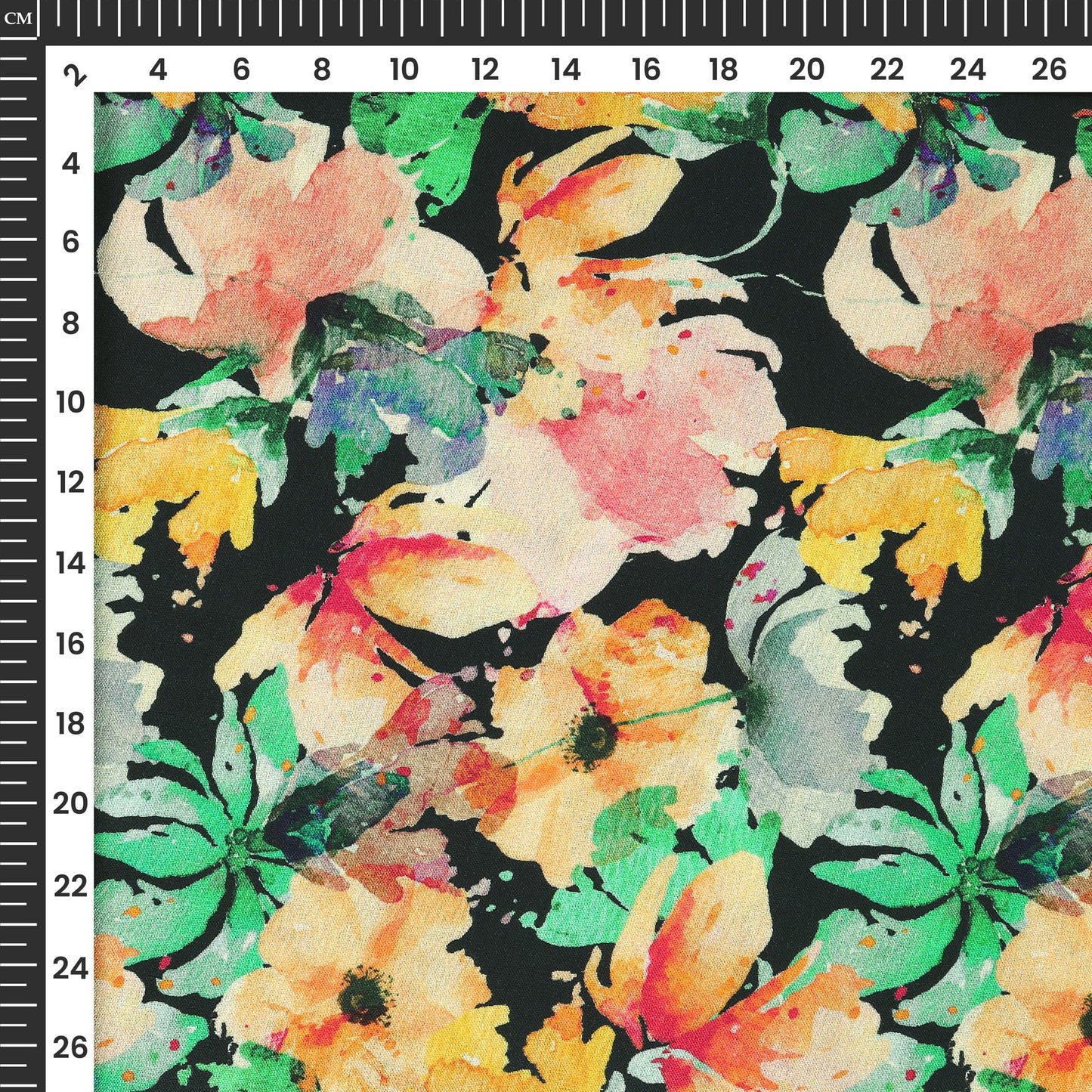 Dazzling Floral: Trendy Digital Print Viscose Rayon Fabric (Width 58 Inches)