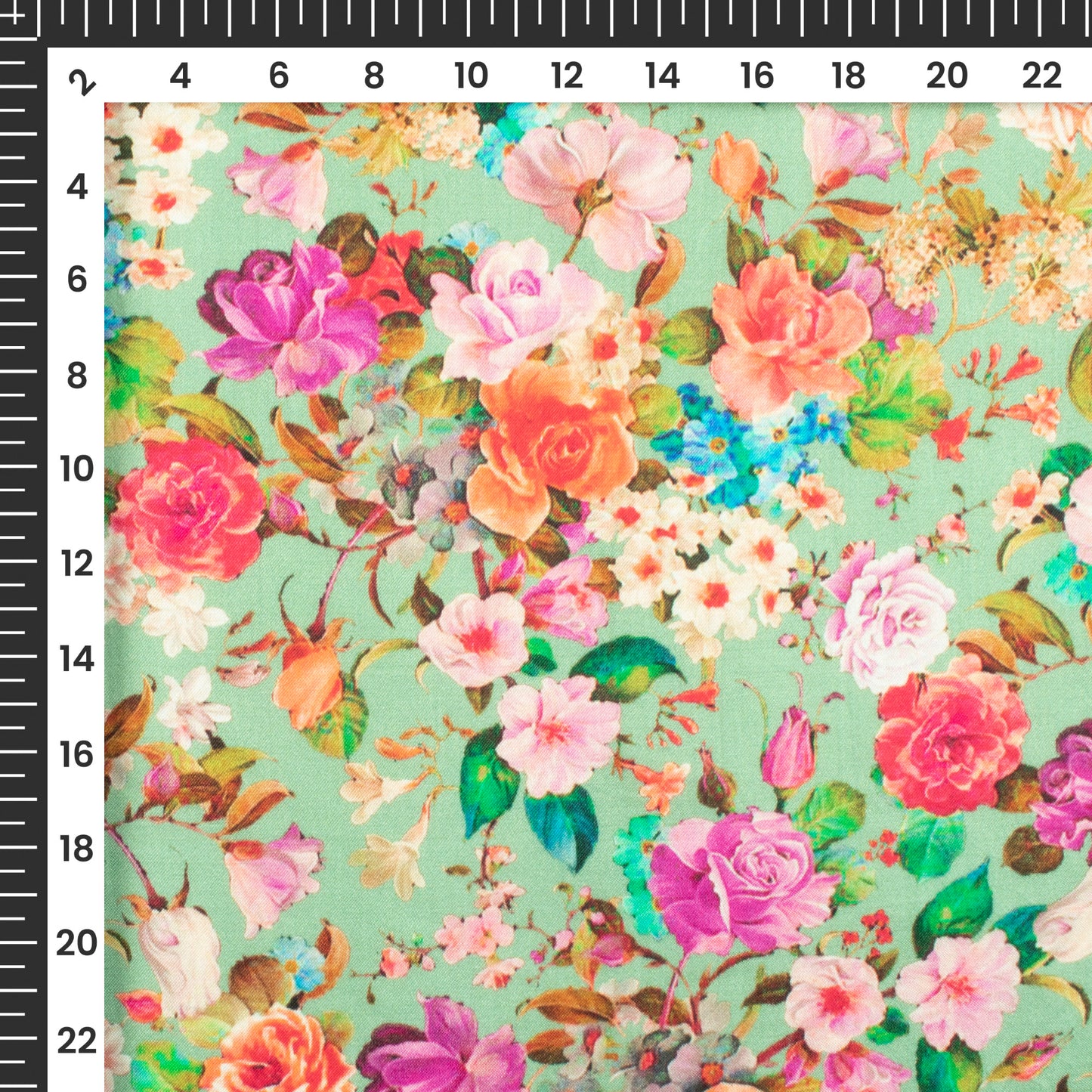 Eternal Blooms: Floral Digital Print Viscose Uppada Silk Fabric