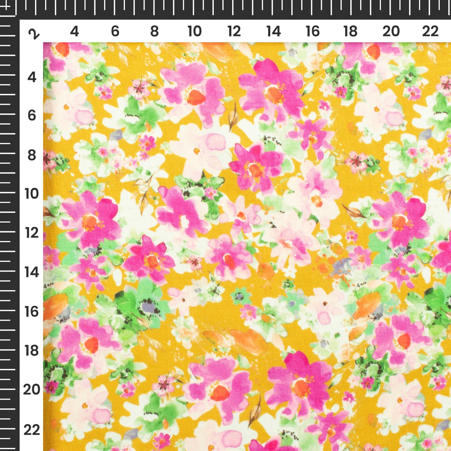 Petals Perfection: Floral Digital Print Viscose Uppada Silk Fabric