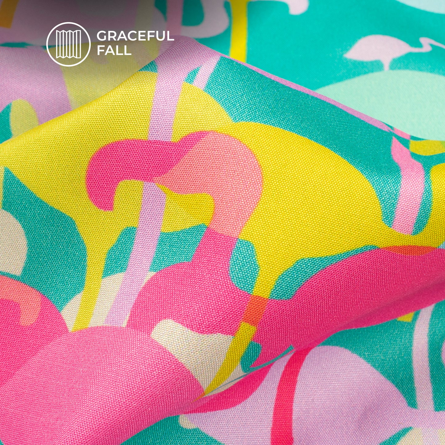 Whispering Beauty: Graceful Digital Print Butter Crepe Fabric