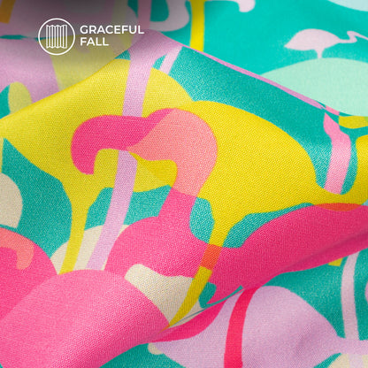 Whispering Beauty: Graceful Digital Print Butter Crepe Fabric