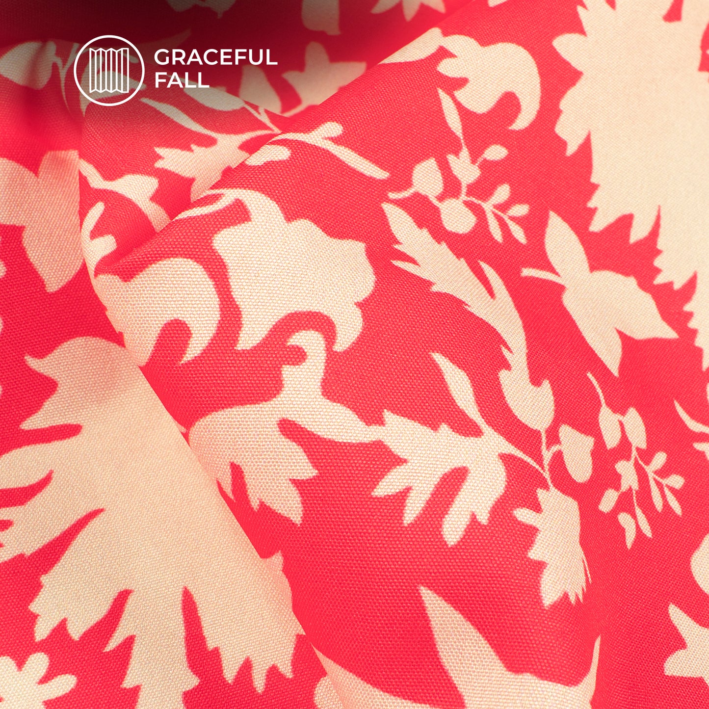 Serenity's Touch: Gentle Floral Digital Print Butter Crepe Fabric