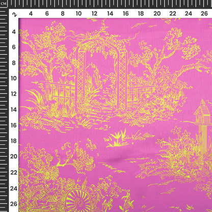 Glamorous Splendor: Silky Digital Print Japan Satin Fabric