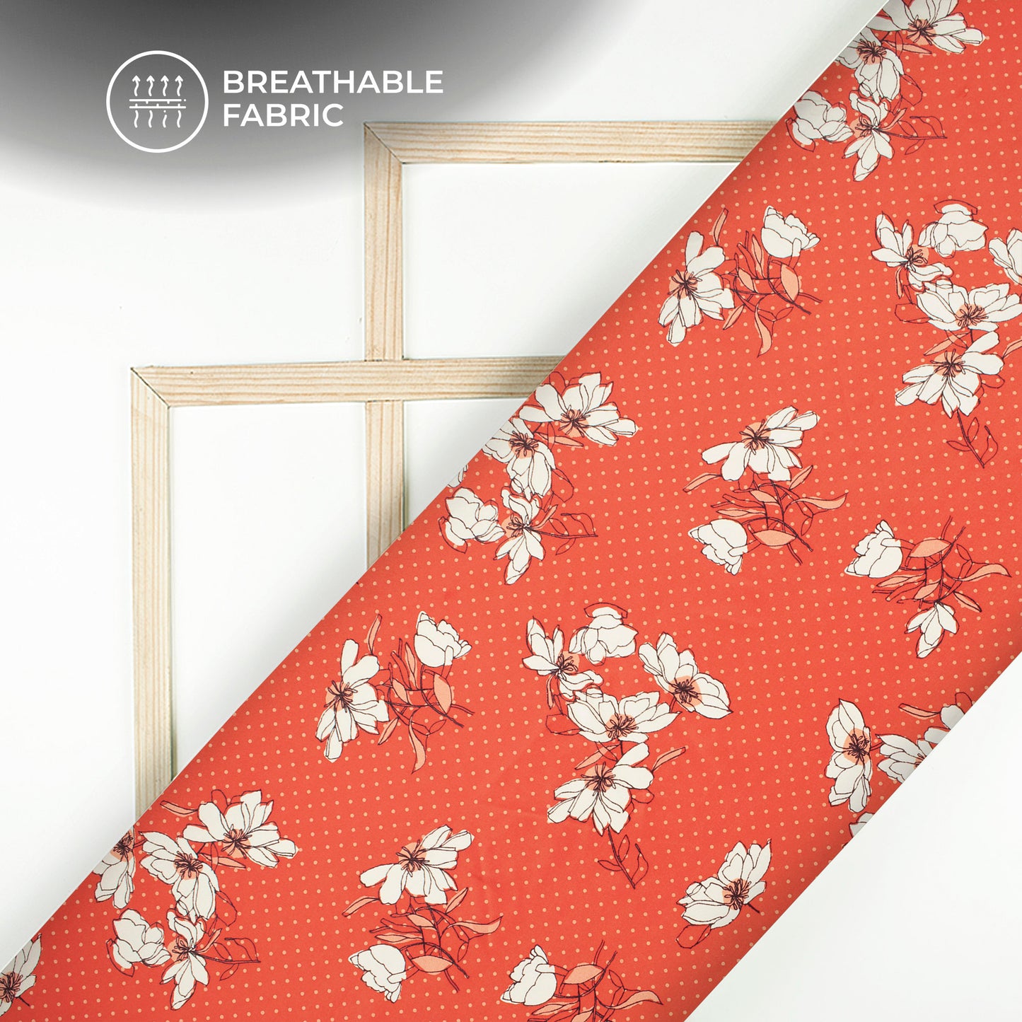 Blooming Blossoms: Fashionable Floral Digital Print Crepe Silk Fabric