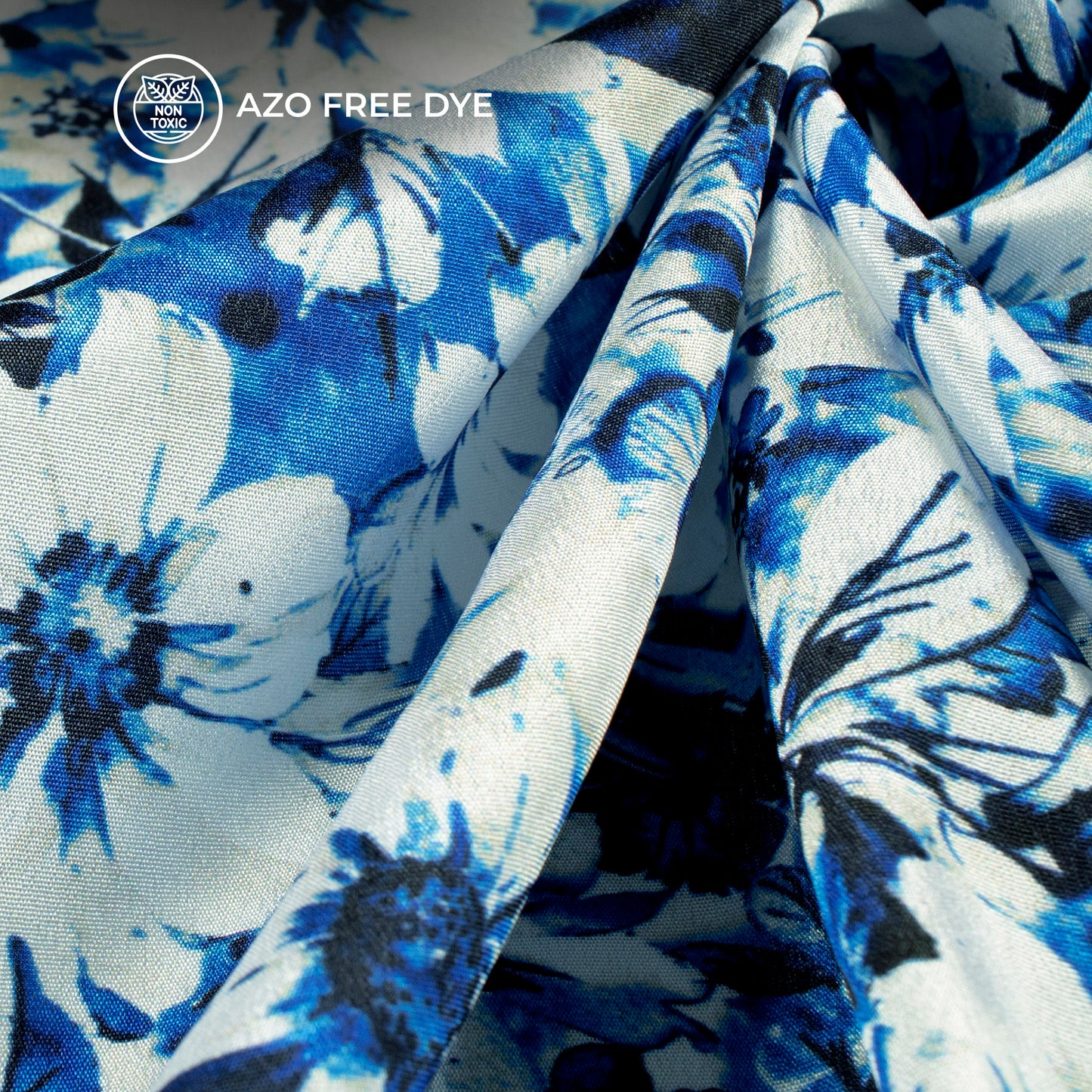 Springtime Splendor: Premium Floral Digital Print Crepe Silk Fabric