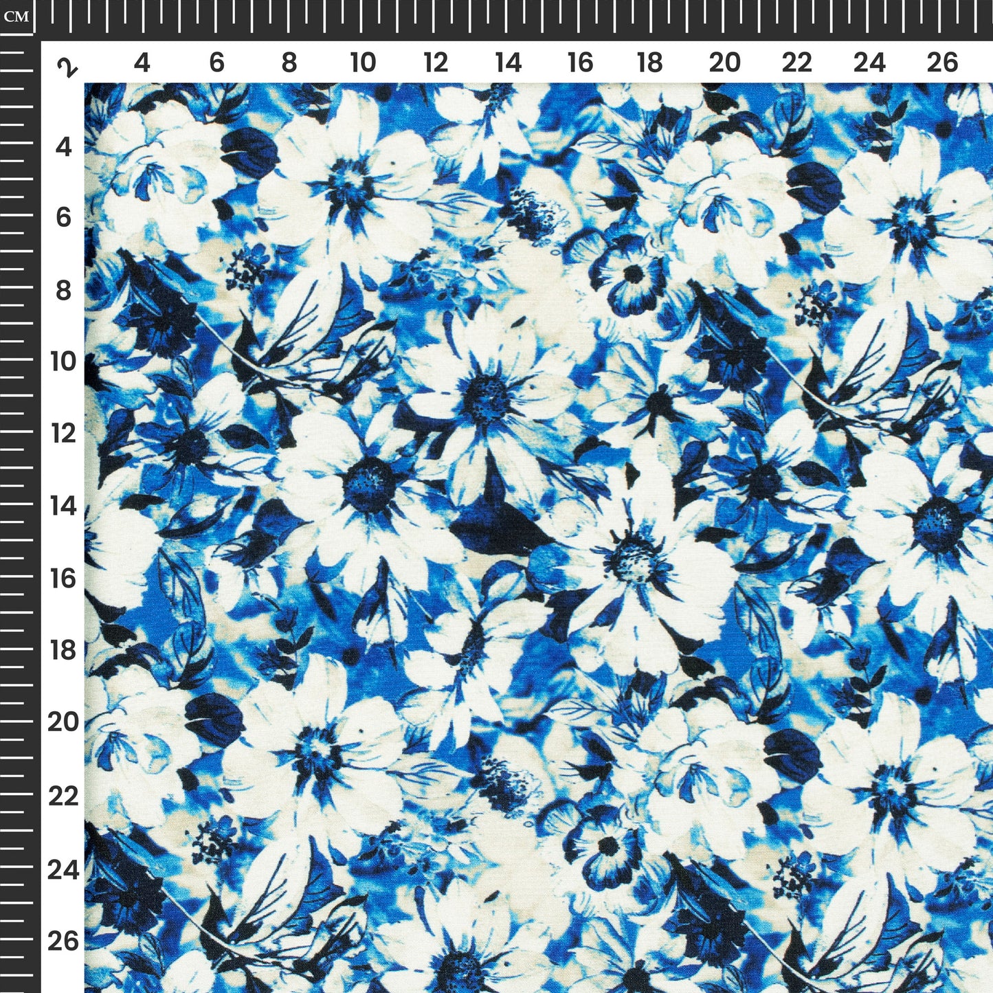 Springtime Splendor: Premium Floral Digital Print Crepe Silk Fabric