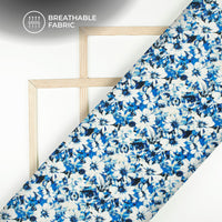 Springtime Splendor: Premium Floral Digital Print Crepe Silk Fabric