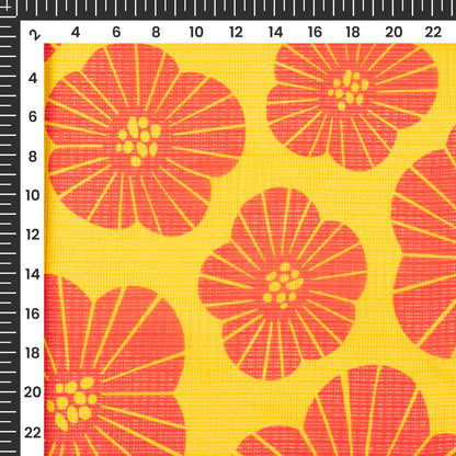 Floral Essence: Exclusive Floral Digital Print Kota Doria Fabric
