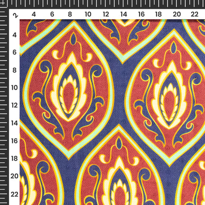 Seamless Retro Filigree  Digital Print Elegant Blend Pashmina Fabric