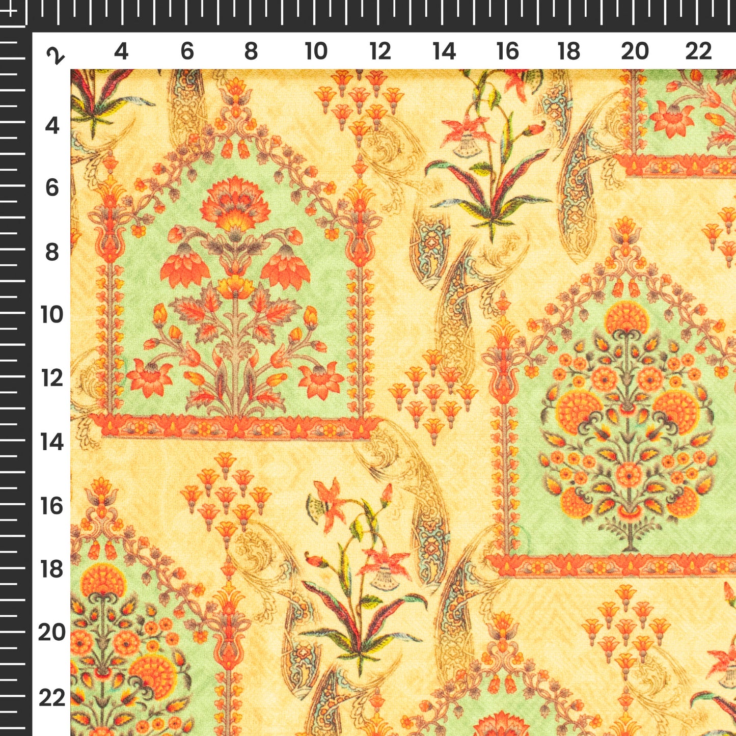 Vintage Mugal Digital Print Elegant Blend Pashmina Fabric