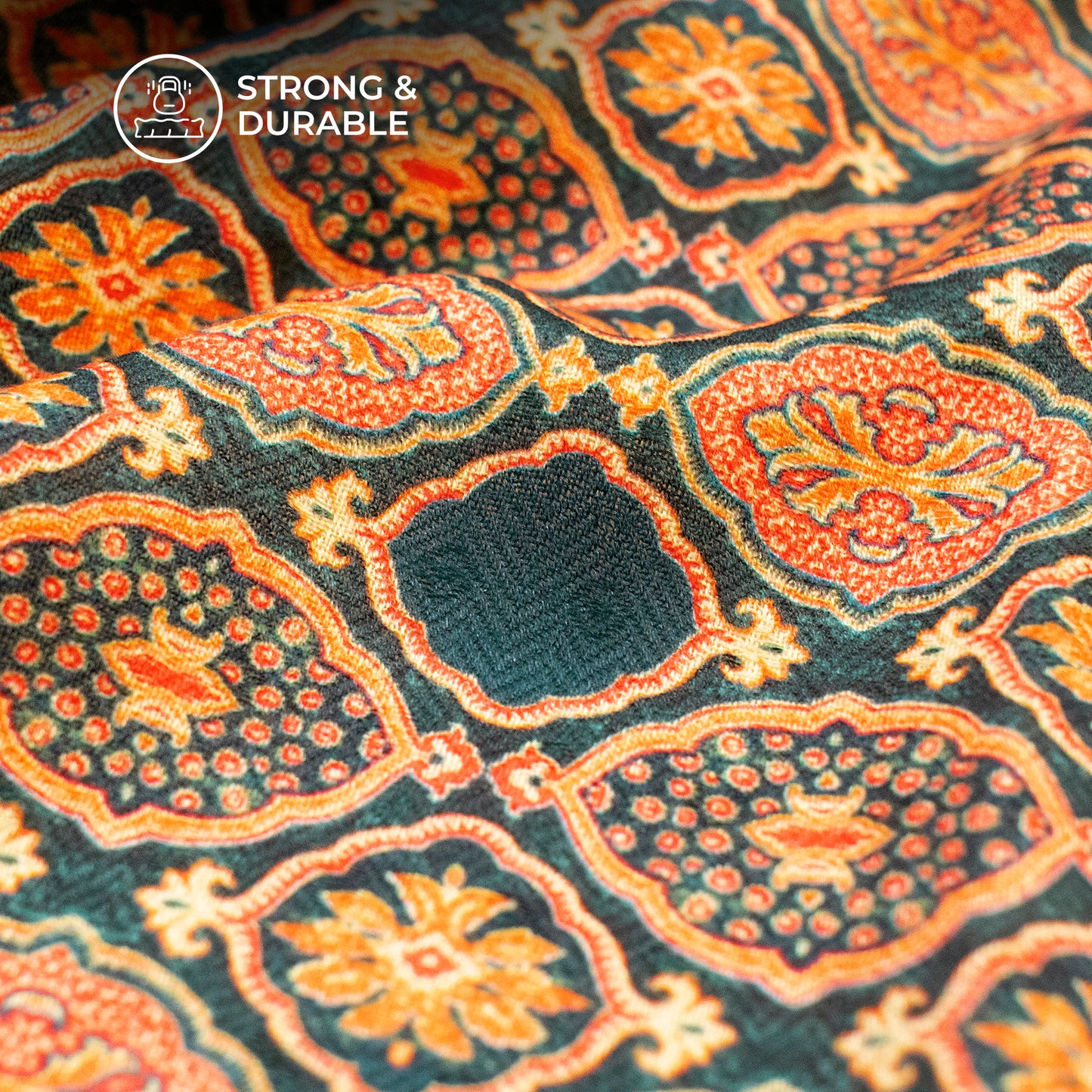 Luxurious Kashmiri Art On Digital Print Elegant Blend Pashmina Fabric