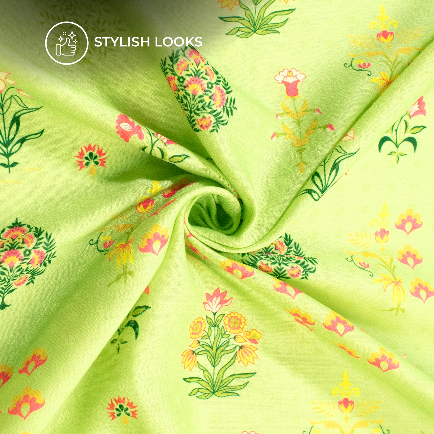 Exclusive Mugal Era Floral Digital Print Elegant Blend Pashmina Fabric