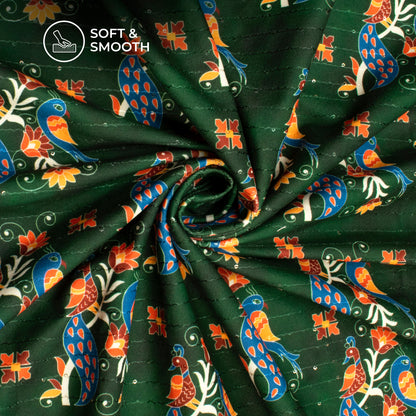 Exclusive Patolaa Digital Print Superior Sequins Velvet Fabric (Width 58 Inches)