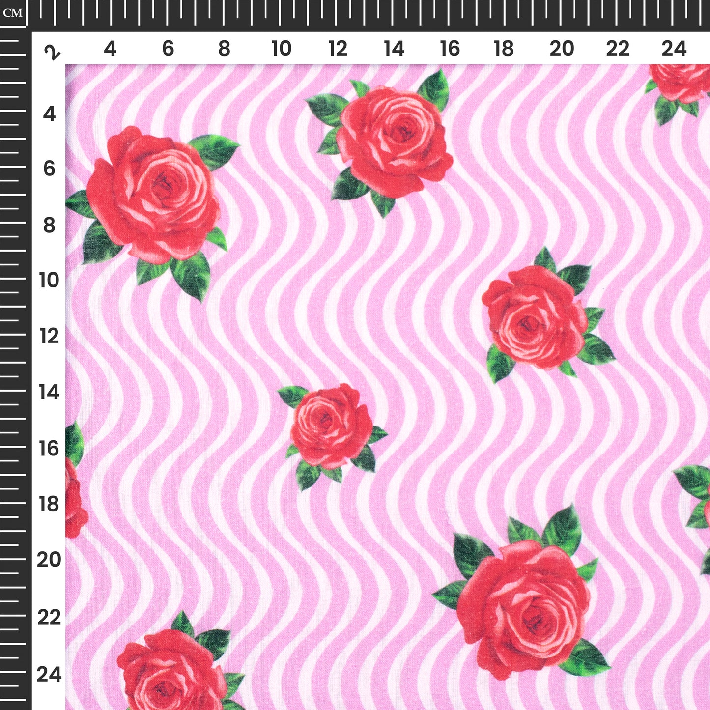 Seamless Royal Rose Digital Print Brasso Cotton Cambric Fabric