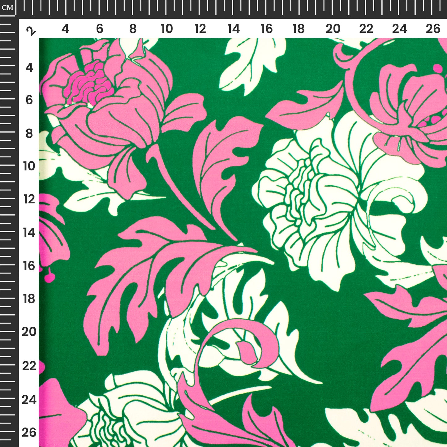 Vintage Floral Art Digital Print Luxurious Imported Satin Fabric