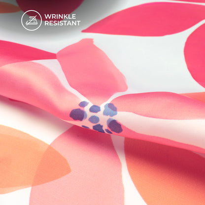 Romantic Floral Design On Digital Print Luxurious Imported Satin Fabric