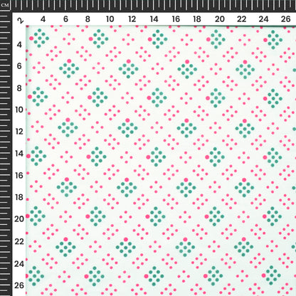 Diamond Shape Geometric Digital Print Muslin Fabric