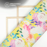 Multicolor Floral Digital Print Lightweight Georgette Fabric