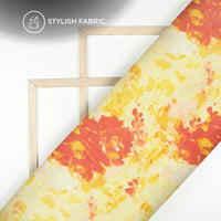 Megical Floral Texture Digital Print Bemberg Chiffon Fabric