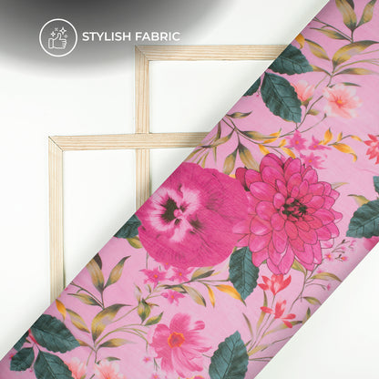 Bloosom Lilly Floral Digital Print Bemberg Chiffon Fabric